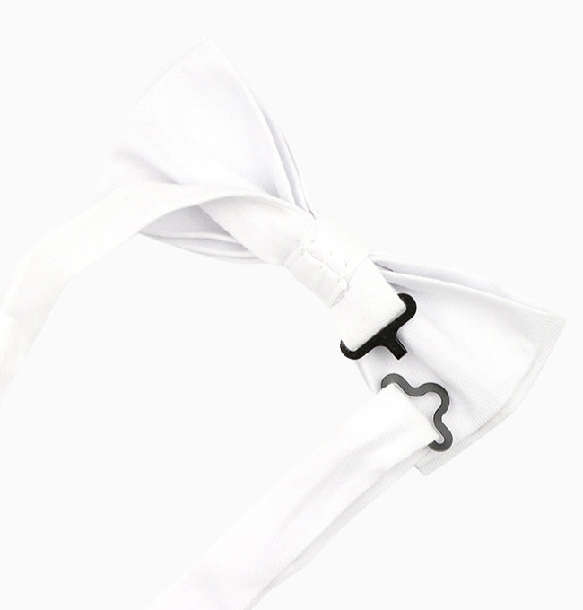 Noeud Papillon Blanc Homme en Coton Côtelé