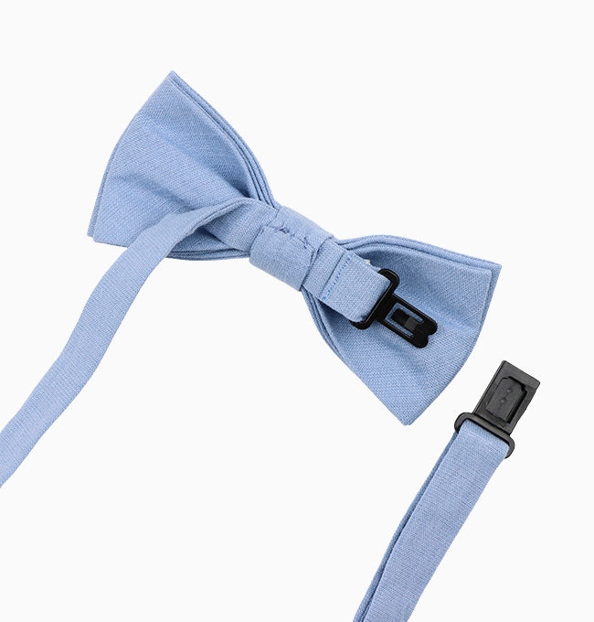 Noeud Papillon Bleu Ardoise Enfant en Coton