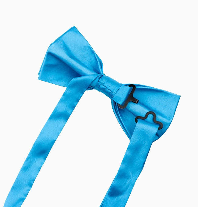Noeud Papillon Bleu Azur Homme en Polyester