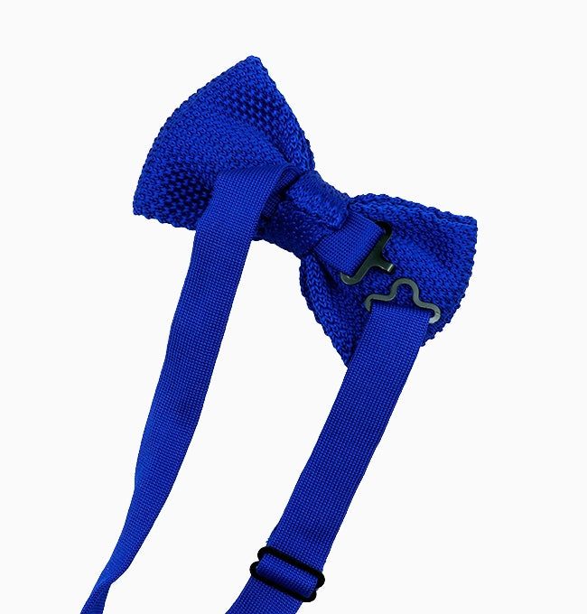 Noeud Papillon Bleu Homme en Tricot