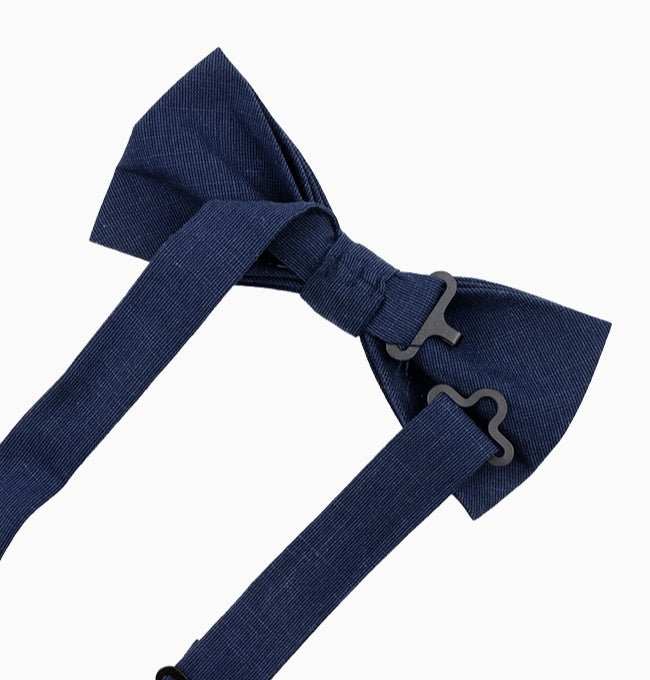 Noeud Papillon Bleu Nuit Homme en Coton