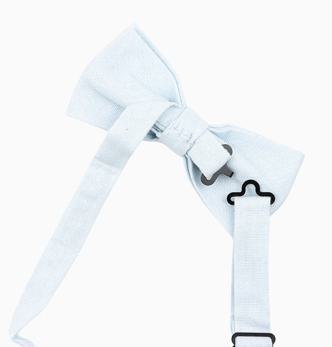 Noeud Papillon Bleu Poudré Homme en Lin