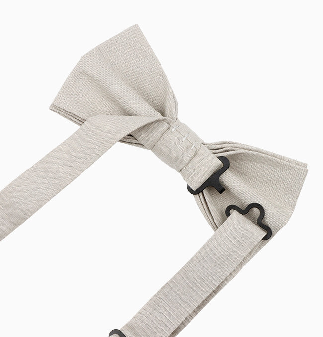 Noeud Papillon Gris Homme en Coton