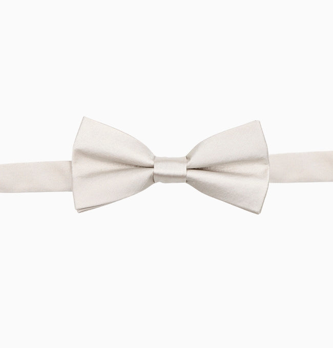 Noeud Papillon Gris Ivoire Enfant en Polyester