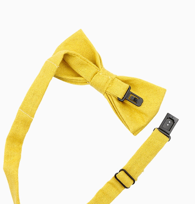 Noeud Papillon Jaune Enfant en Lin