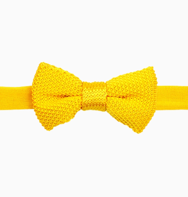 Noeud Papillon Jaune Enfant en Tricot