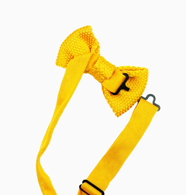 Noeud Papillon Jaune Enfant en Tricot