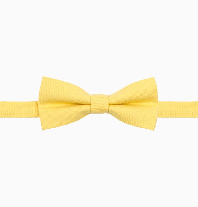 Noeud Papillon Jaune Mimosa Enfant en Coton Côtelé