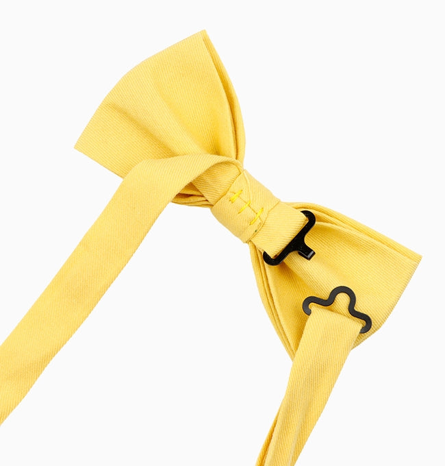 Noeud Papillon Jaune Soleil Homme en Coton Côtelé