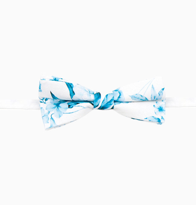Noeud Papillon Liberty Bleu Hortensia Enfant en Coton