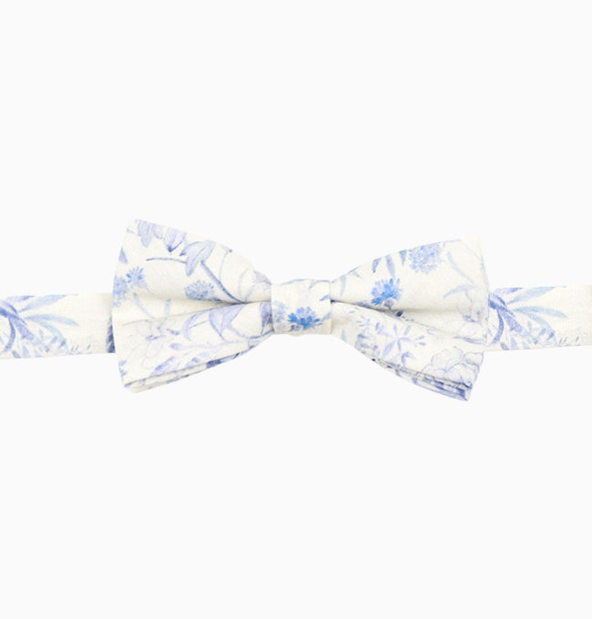 Noeud Papillon Liberty Bleu Iris Enfant en Coton