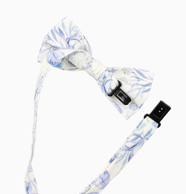 Noeud Papillon Liberty Bleu Iris Enfant en Coton