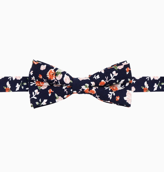 Noeud Papillon Liberty Bleu Marine Delphinium Enfant en Coton