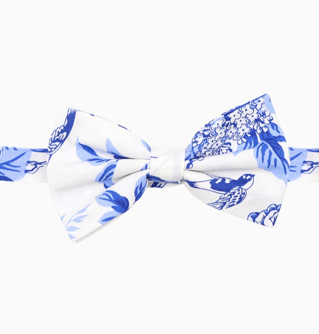 Noeud Papillon Liberty Bleu Myosotis Homme en Coton