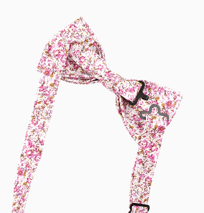 Noeud Papillon Liberty Rose Magnolia Homme en Coton