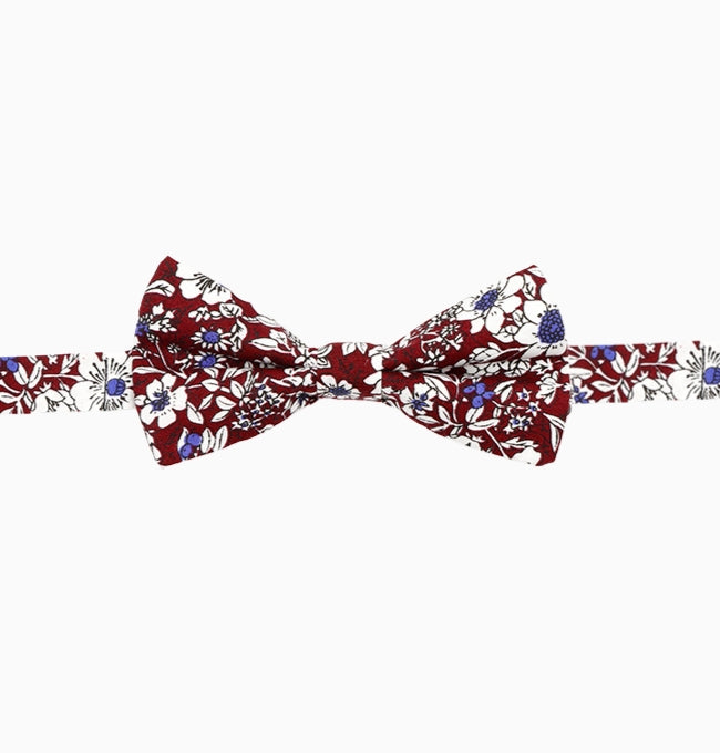 Noeud Papillon Liberty Rouge Coquelicot Enfant en Coton