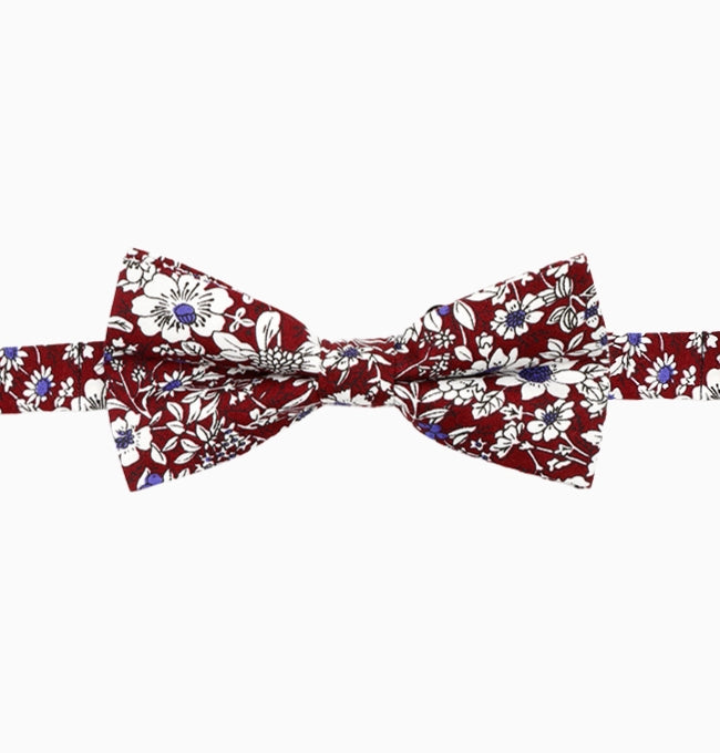 Noeud Papillon Liberty Rouge Coquelicot Homme en Coton