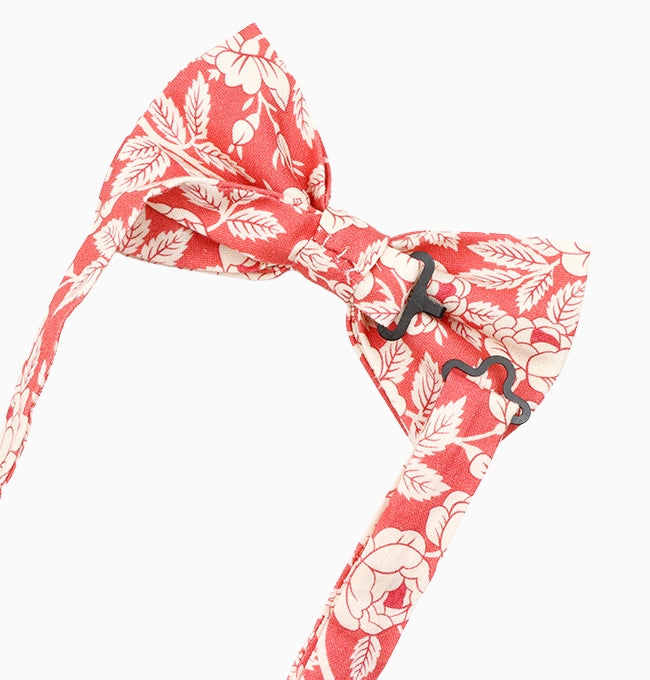 Noeud Papillon Liberty Terracotta Amaryllis Homme en Coton