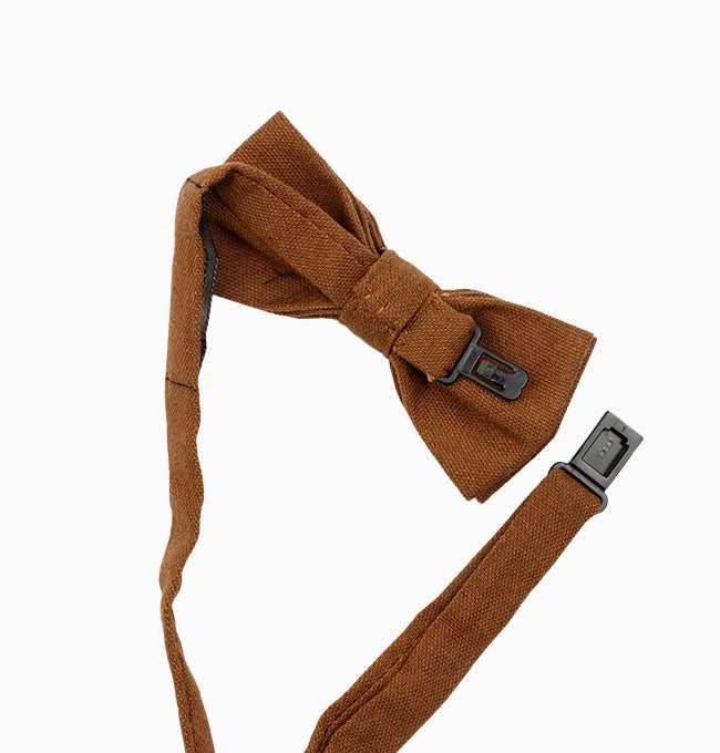 Noeud Papillon Marron Enfant en Lin