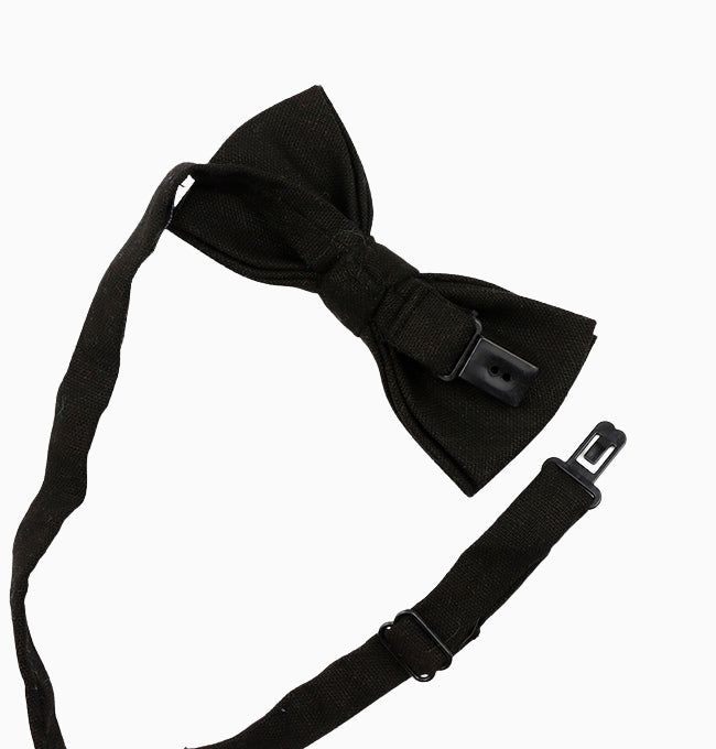 Noeud Papillon Noir Enfant en Lin