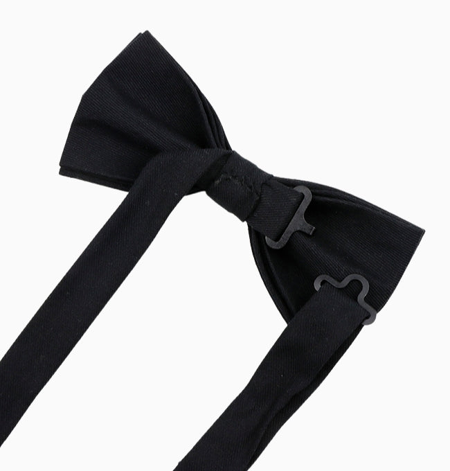 Noeud Papillon Noir Homme en Coton Côtelé