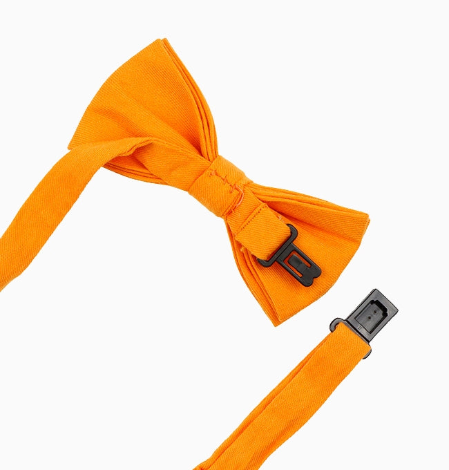Noeud Papillon Orange Brûlé Enfant en Coton Côtelé