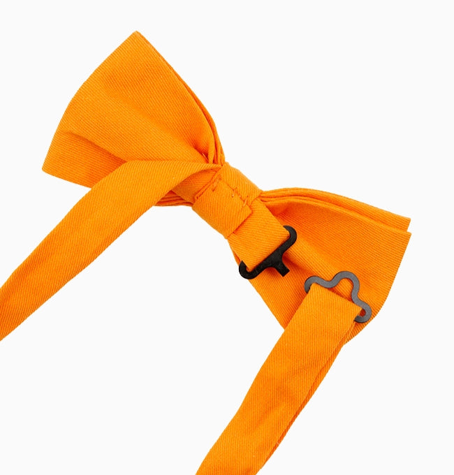 Noeud Papillon Orange Brûlé Homme en Coton Côtelé
