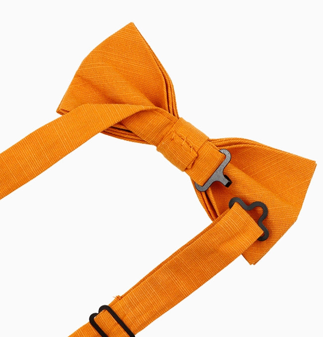 Noeud Papillon Orange Cuivré Homme en Coton
