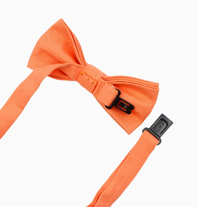Noeud Papillon Orange Enfant en Coton Côtelé