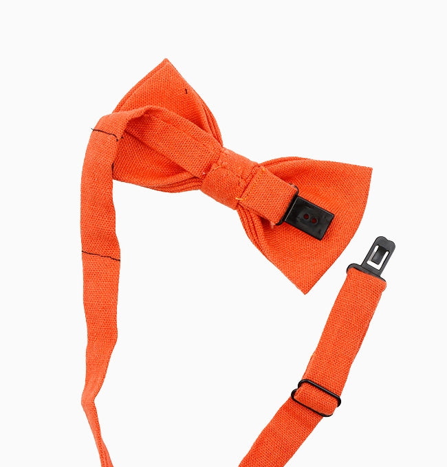 Noeud Papillon Orange Enfant en Lin