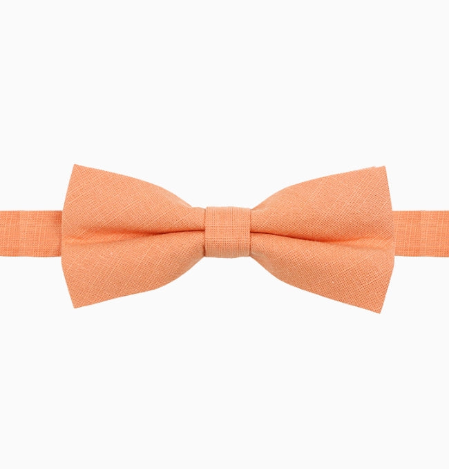 Noeud Papillon Orange Saumon Homme en Coton