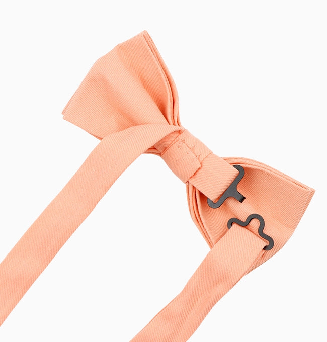Noeud Papillon Orange Mandarine Homme en Coton Côtelé