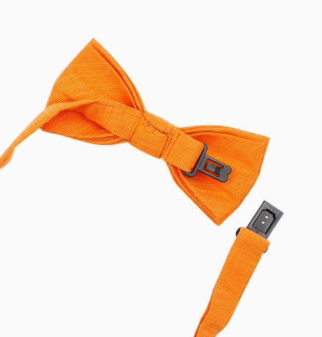 Noeud Papillon Orange Saumon Enfant en Coton