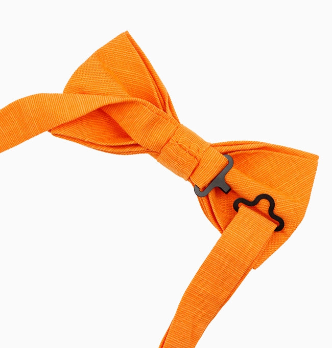 Noeud Papillon Orange Saumon Homme en Coton