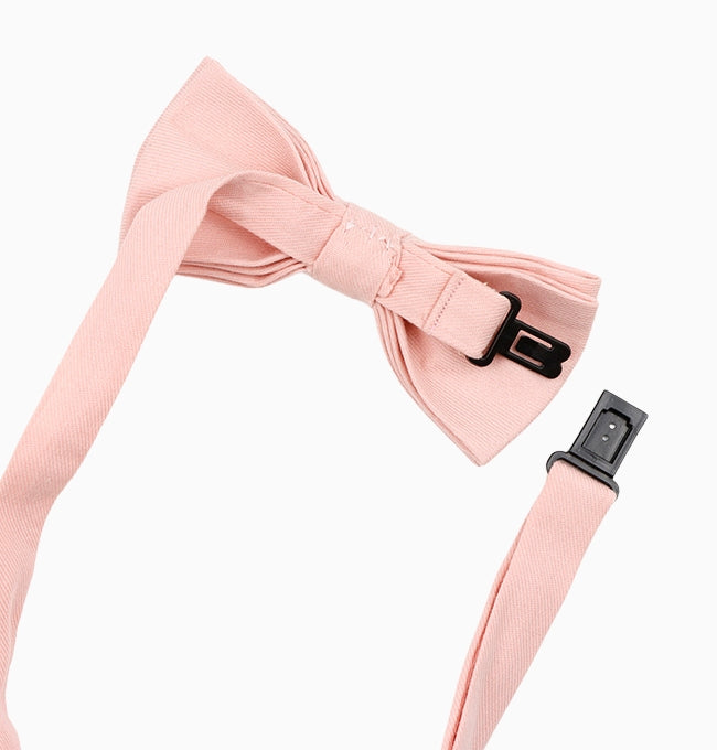 Noeud Papillon Rose Dragée Enfant en Coton Côtelé