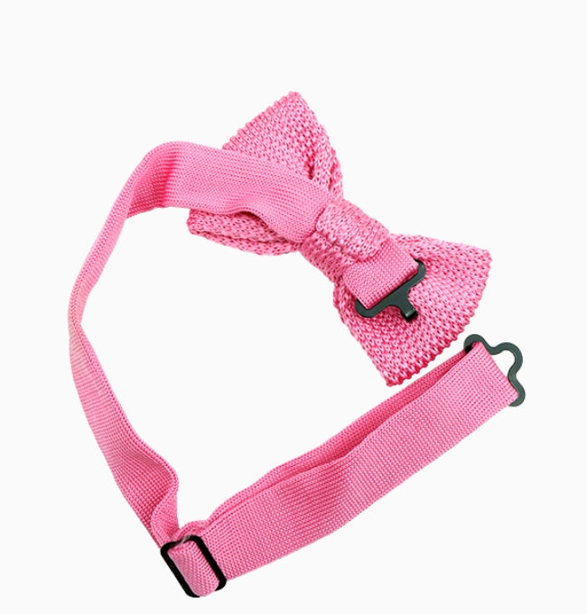 Noeud Papillon Rose Enfant en Tricot