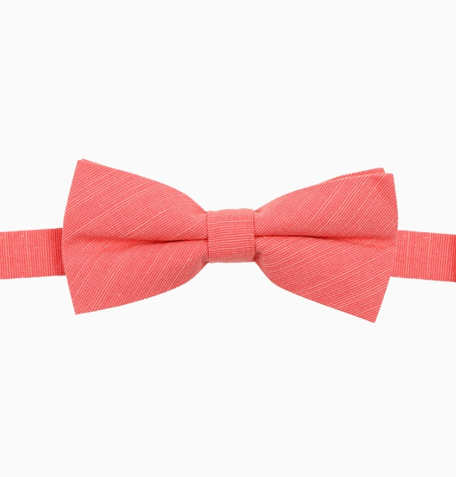 Noeud Papillon Rose Corail Homme en Coton