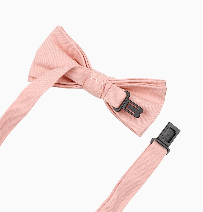 Noeud Papillon Rose Nude Enfant en Coton Côtelé