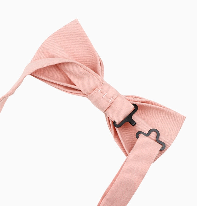 Noeud Papillon Rose Nude Homme en Coton Côtelé