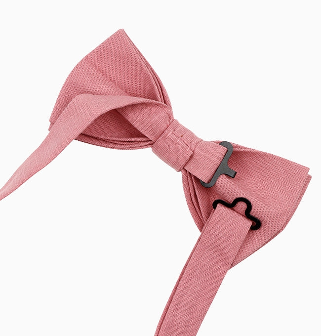 Noeud Papillon Rose Homme en Coton