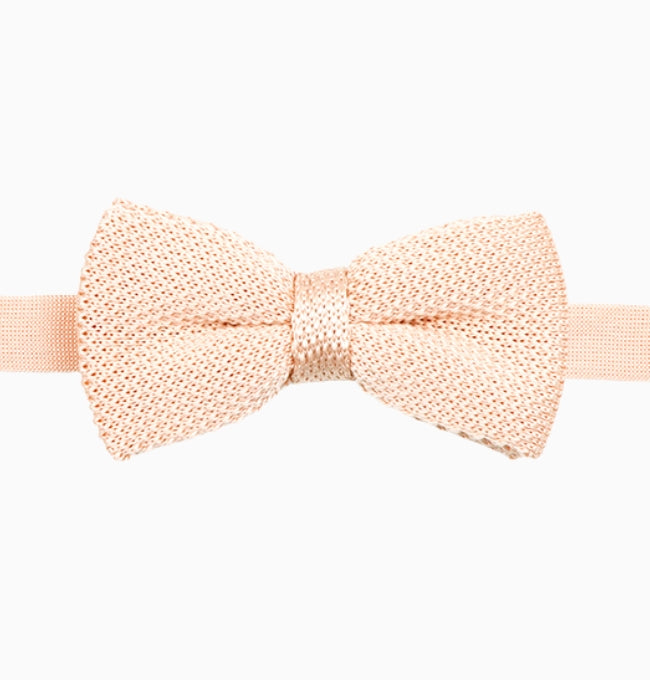 Noeud Papillon Rose Poudré Homme en Tricot