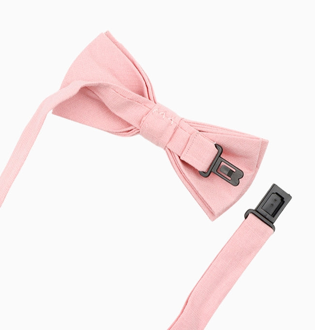 Noeud Papillon Rose Poudré Enfant en Coton