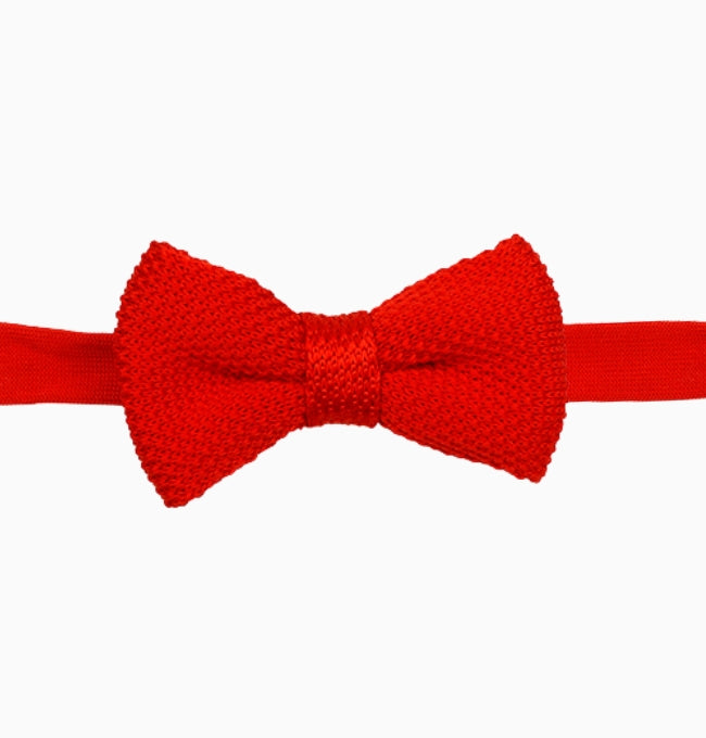 Noeud Papillon Rouge Enfant en Tricot