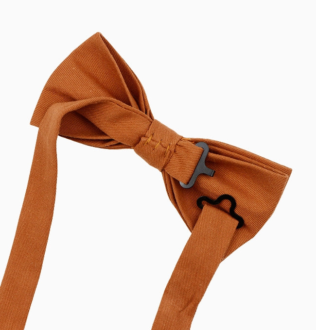 Noeud Papillon Terracotta Sienne Homme en Coton Côtelé