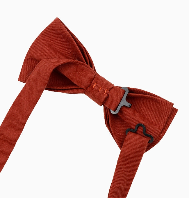 Noeud Papillon Terracotta Terre Homme en Coton Côtelé