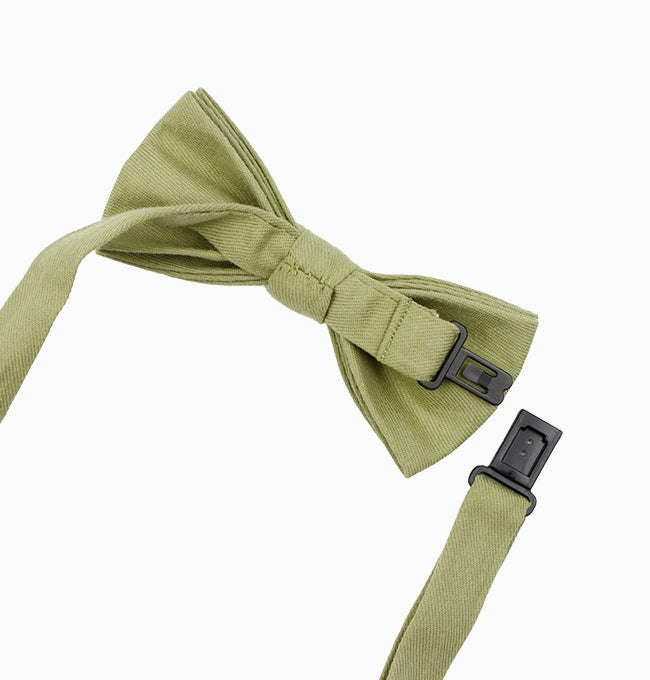 Noeud Papillon Vert Enfant en Coton Côtelé