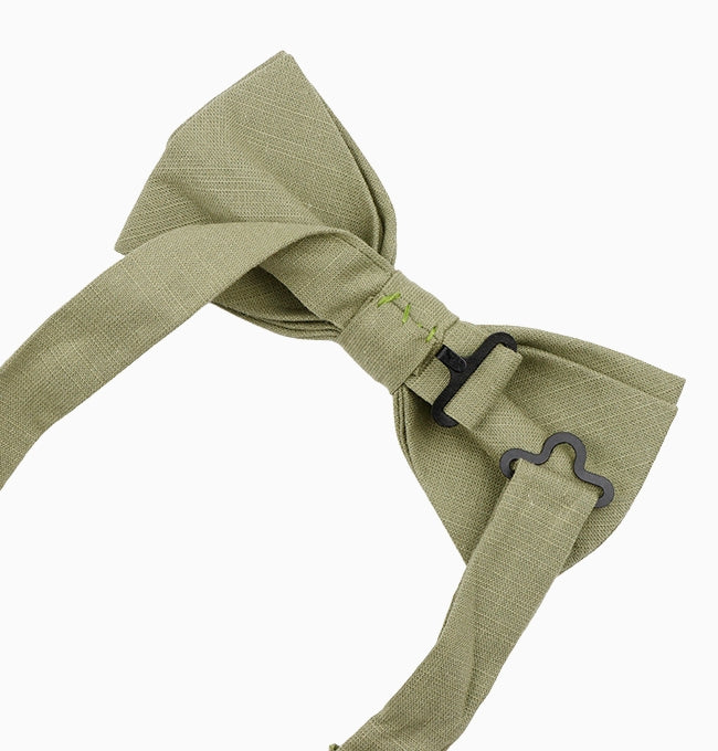 Noeud Papillon Vert Homme en Coton