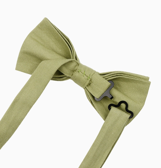 Noeud Papillon Vert Homme en Coton Côtelé