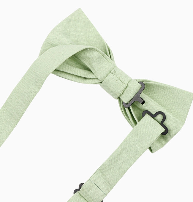 Noeud Papillon Vert Menthe Homme en Coton