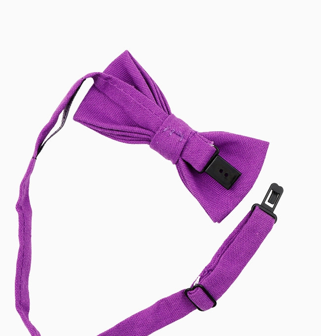 Noeud Papillon Violet Enfant en Lin